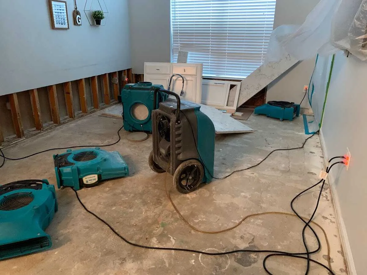 Dehumidifier in flood-cut room for Water Extraction & Removal in Walnut Creek